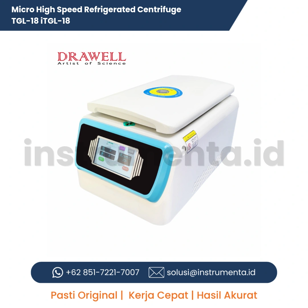Distributor Resmi Micro High Speed Refrigerated Centrifuge TGL-18 iTGL-18 Drawell Ready Stock Indonesia